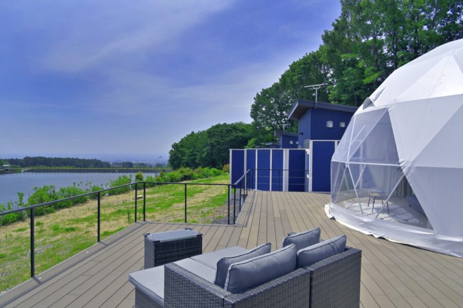 グランピング外