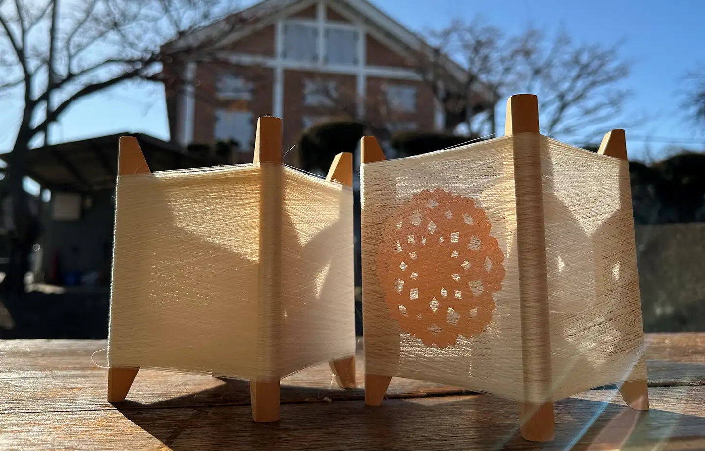 糸枠飾り（座繰り）体験