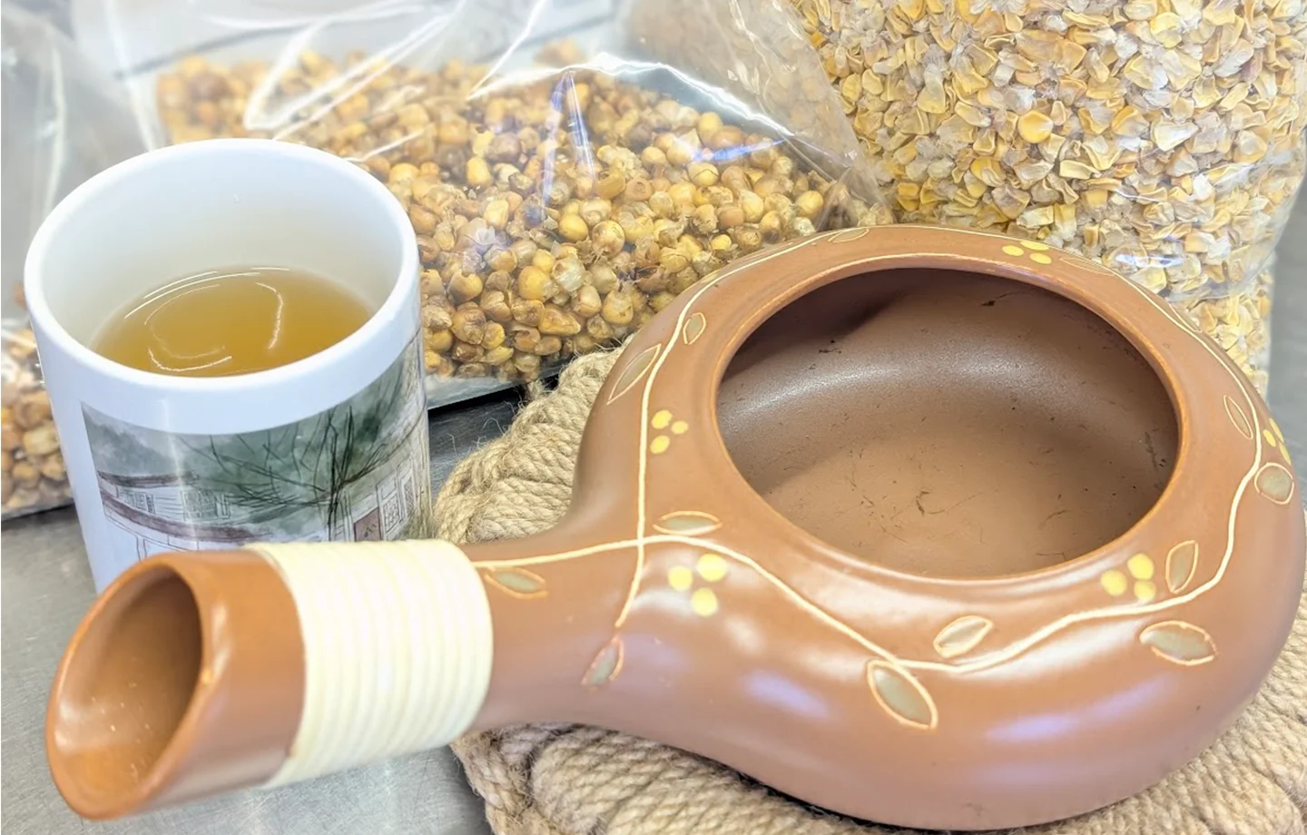 HP限定【コーン茶作り体験プラン】リトリートぐんま～日常から離れて心と身体を癒し自分をリセットする旅～